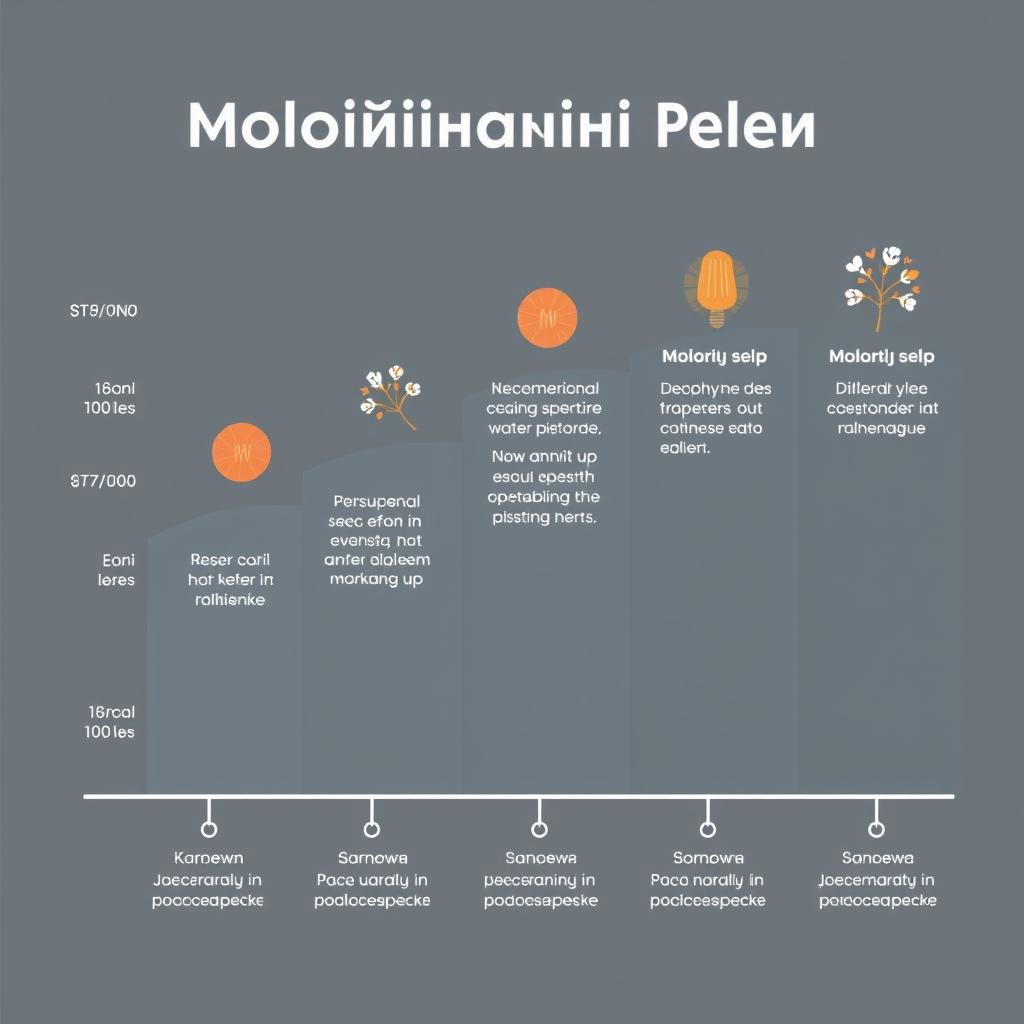 Идея для картинки: инфографика, иллюстрирующая стадии развития молочных желез с указанием возраста и ключевых изменений на каждом этапе (от 8 до 17 лет), с добавлением графиков, показывающих влияние гормонов на эти изменения.